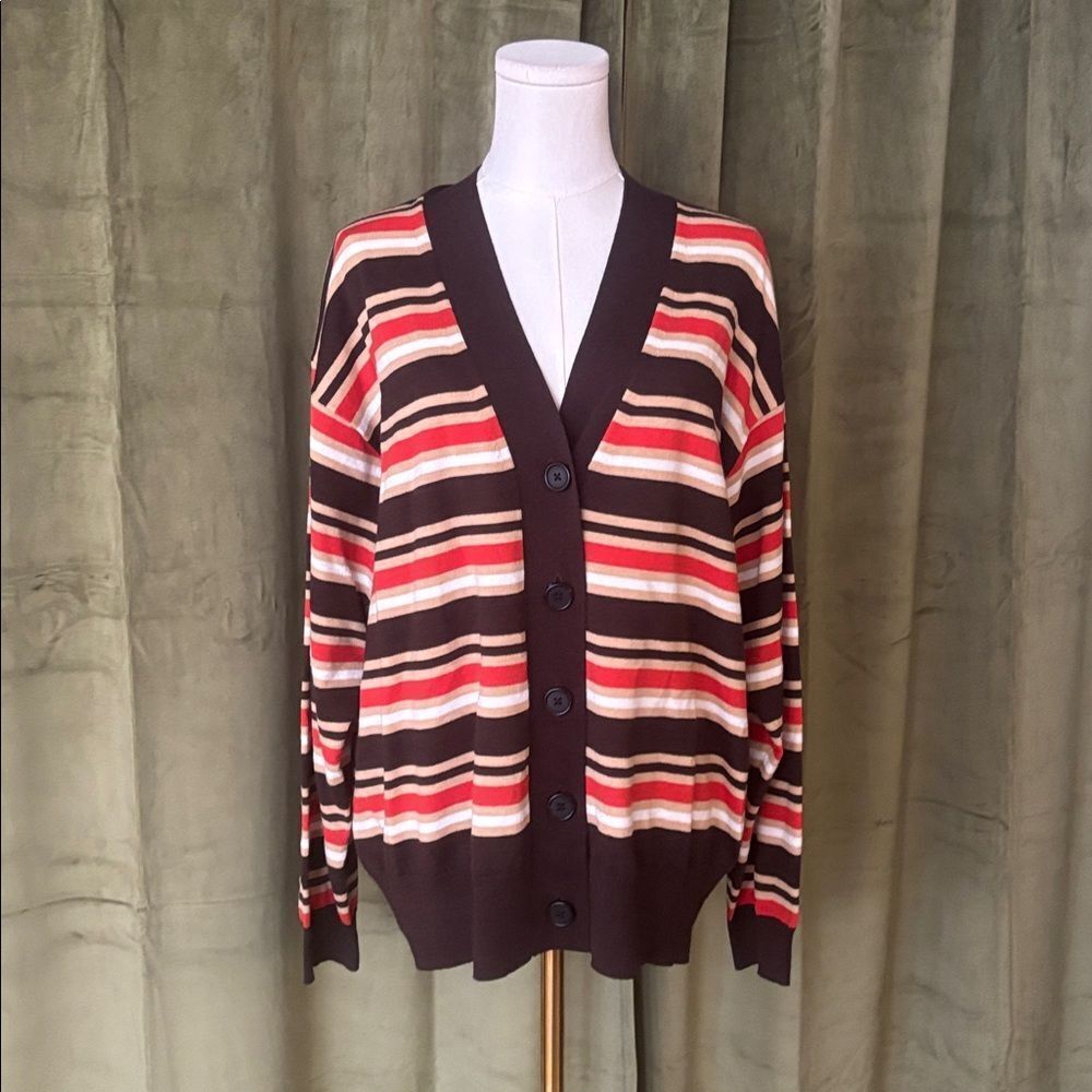 Marni Multicolor Striped Cardigan, S